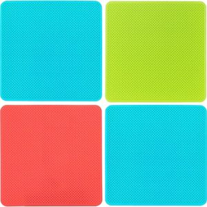 Otstar 4 件套开瓶器夹持垫适用于患关节炎的弱手老年人防滑多用途硅胶罐盖开瓶器