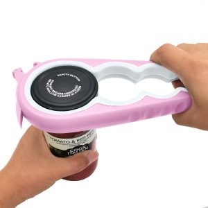 Otstar Jar Opener Bottle Opener and Ring Pull Can Opener for Weak Hands Arthritis Hands, Elderly
