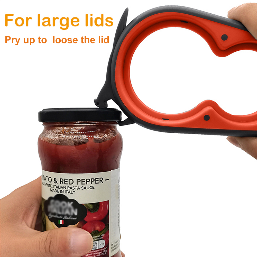 Otstar Jar Opener Bottle Opener and Ring Pull Can Opener for Weak Hands Arthritis Hands, Elderly - 图片 5
